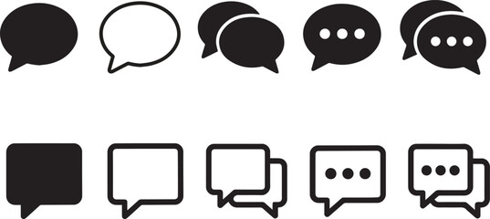 chat icon set vector illustration eps
