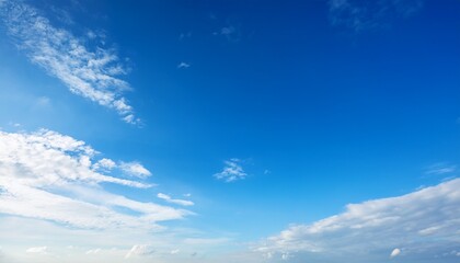 serene blue sky appears peaceful calming outside sunny day clear blue skies