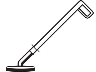 Professional Post Hole Digger Icon with Clean Agricultural Line Art Design