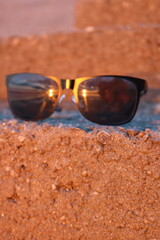 sunglasses on the beach
