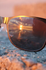 sunglasses on the beach