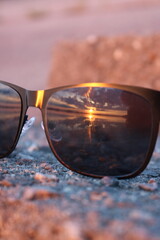 sunglasses on the beach