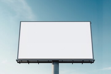 Obraz premium Empty billboard under bright midday sunlight
