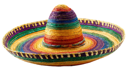 Colorful straw sombrero