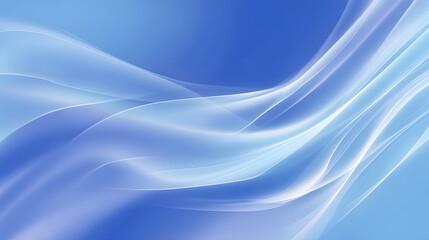 Obraz premium Abstract design with flowing, light blue lines on a deep blue background evokes a sense of serenity and fluidity.