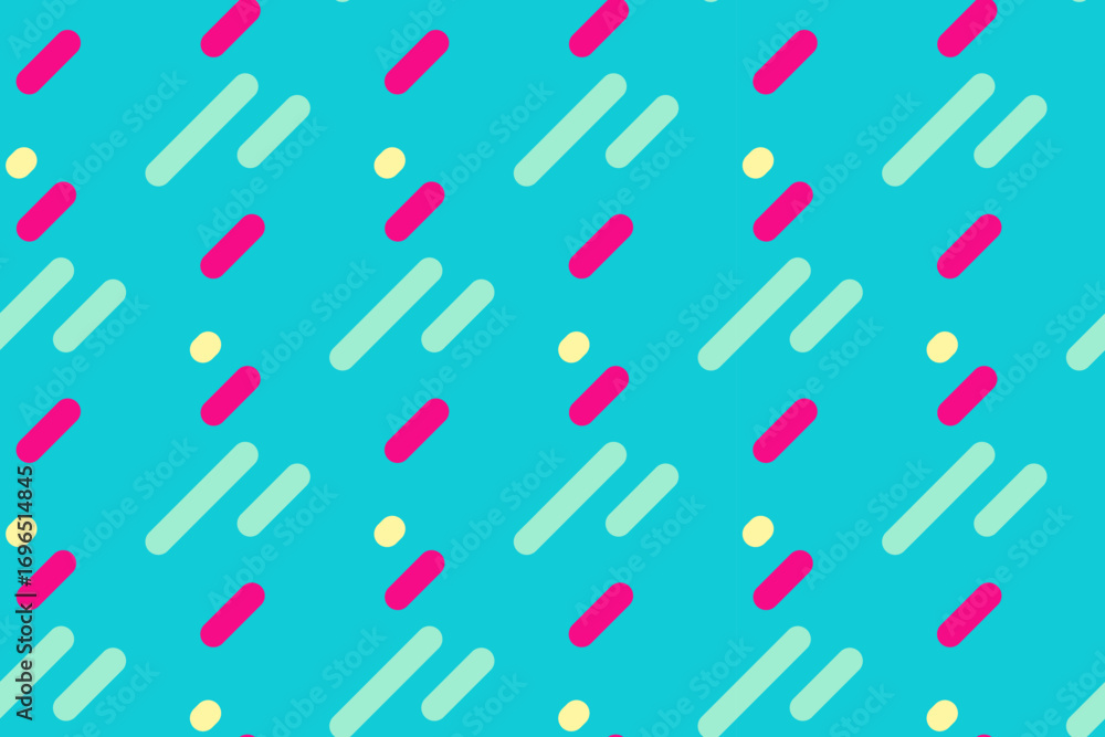 Poster vibrant teal backdrop featuring a playful geometric pattern of diagonal lines and dots. perfect for 
