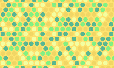 Abstract pastel yellow, green, and teal polka dot pattern.  Perfect for website backgrounds, textile designs, playful branding, or vibrant presentations.