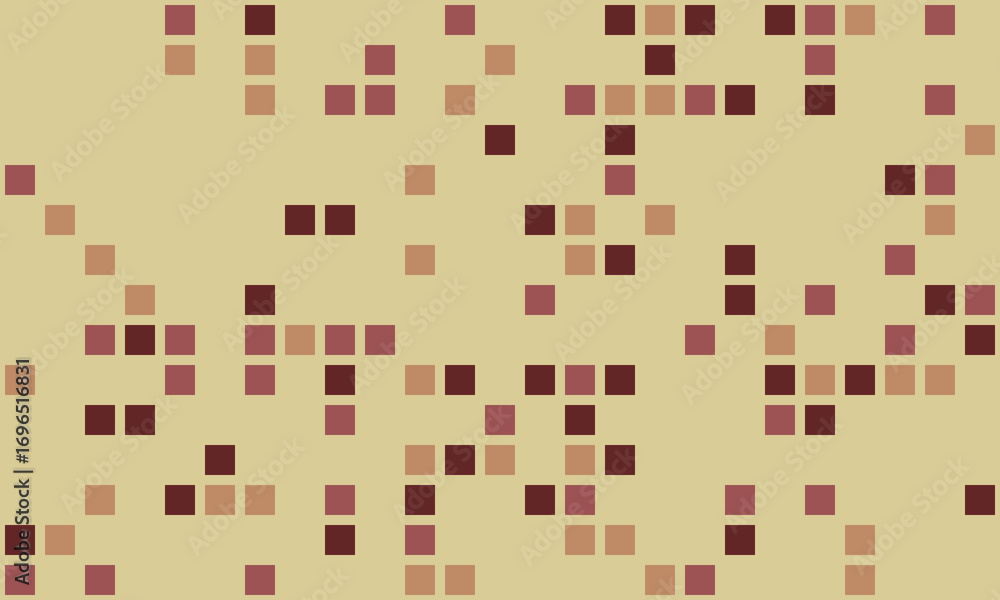 Poster abstract geometric background with scattered squares in earthy tones. perfect for website banners, p