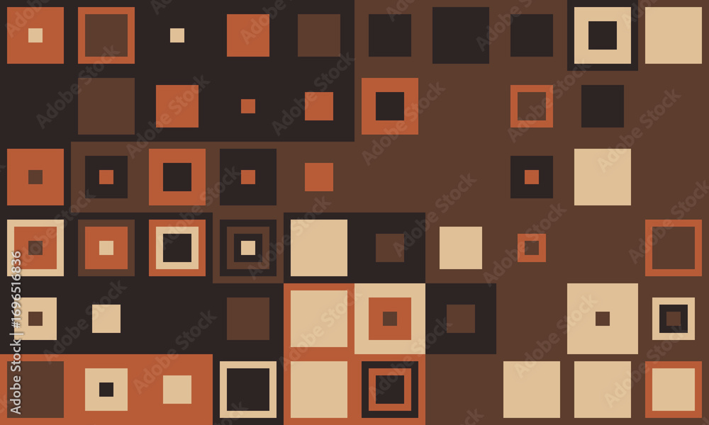 Poster abstract geometric background featuring a mosaic of earthytoned squares. perfect for modern design p