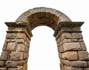 Obraz premium ancient stone arch on a white background perfect for projects related to history architecture or historical civilizations