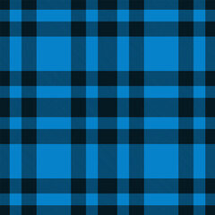 Classic plaid pattern in shades of blue and black. Versatile design for backgrounds, textiles, apparel, or graphic design projects. Timeless and stylish.