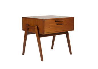 Wooden Chest on Tapered Legs isolated on transparent background