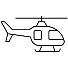 Helicopter line art vector