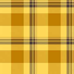 Golden plaid seamless pattern. Classic tartan check design. Textile, wrapping paper or background for fashion, apparel, home decor, and autumnal designs.