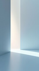 Fototapeta premium Minimalist Room with Soft Light Streaming Through an Open Doorway