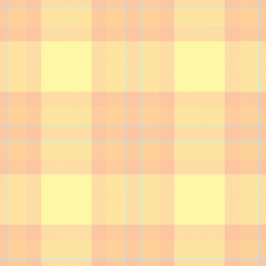 Underwear background plaid pattern, famous texture tartan vector. Dining room textile seamless check fabric in orange and yellow colors.