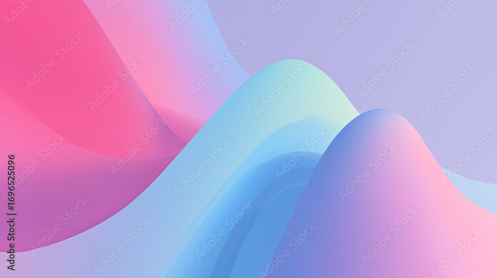 Poster minimalist abstract gradient with soft pastel color transitions.