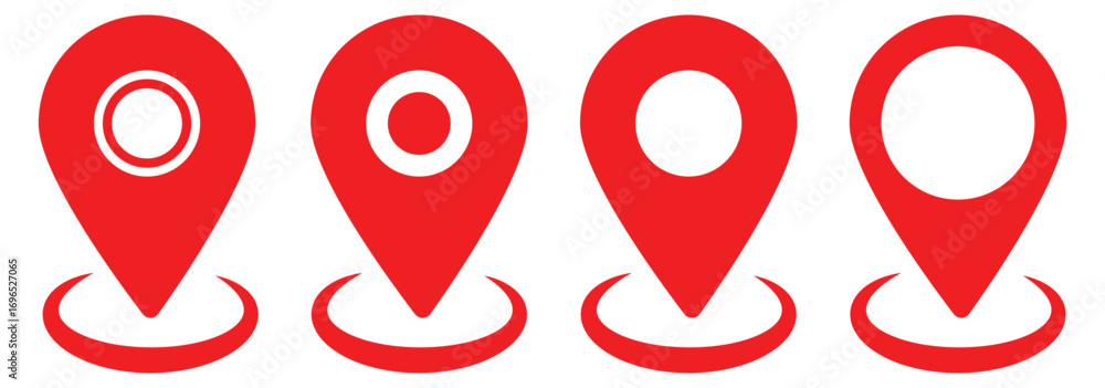 Poster location icon. map pin icon set. location marker. location pin. map pin icon vector illustration eps
