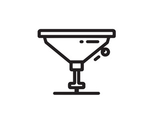 Agricultural Seed Drill Icon in Elegant Minimal Vector Line Design