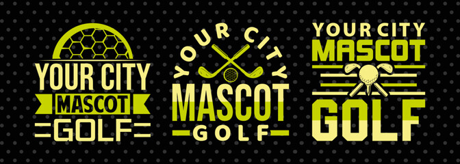 Your City Mascot SVG | Sports Golf T-Shirt Design Bundle for Golf Lovers
