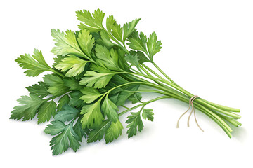 High-Resolution Image of Green Parsley Herb, Fresh and Vibrant in Natural Light