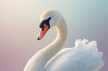 Fototapeta premium Concept of a Royal Swan Created with AI Technology