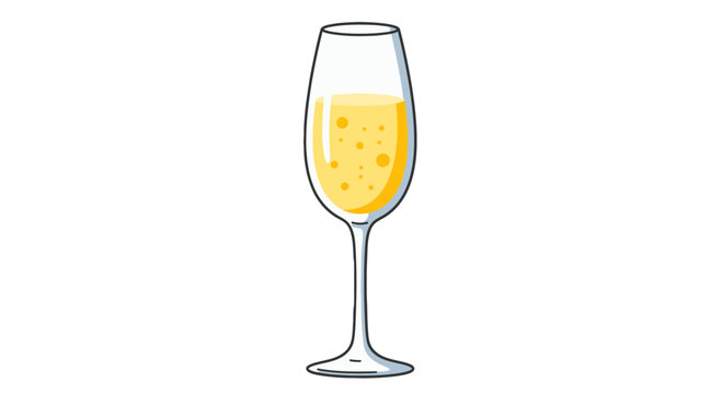 Sparkling wine glass champagne celebration drink toast cheers bubbly beverage alcohol elegant party time on transparent background