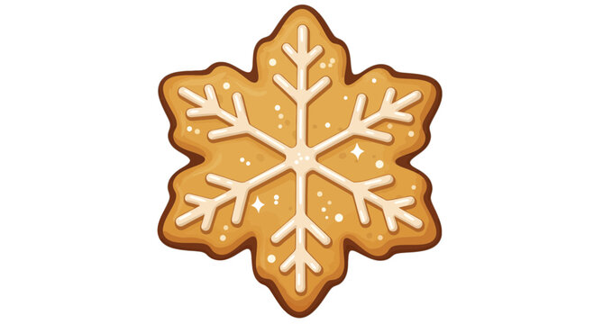 Snowflake cookie winter holiday season festive treat baked good christmas dessert icing sugar design on transparent background