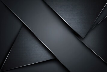 Abstract modern background featuring geometric shapes in dark hues with metallic accents, creating a sophisticated, layered design
