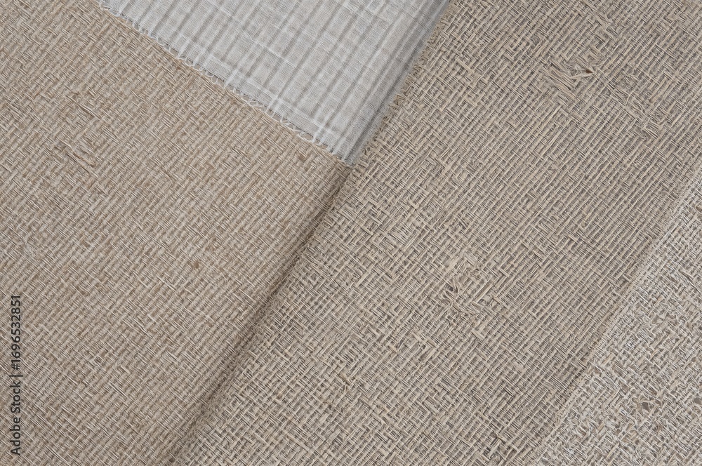 Poster detailed view of linen yuta fabric texture. explore additional patterns and textures in my collectio