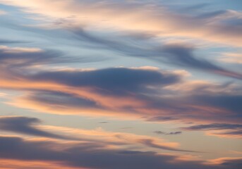 Obraz premium beautiful sunset sky colorful wispy clouds nature