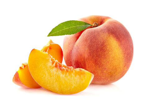 peach isolated on white background