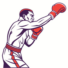 Boxer throwing a punch