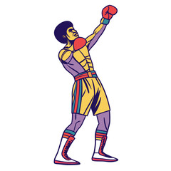 Boxer celebrating victory