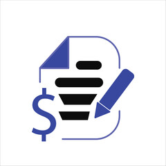 contract icons. simple colored vector