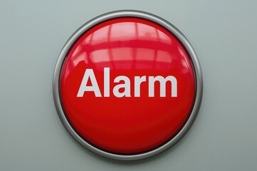 Big crimson button labeled Alarm