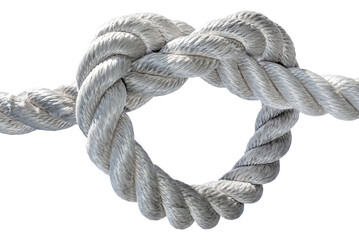 Rope. Jute. Twisted linen rope on a white background.