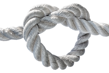 Rope. Jute. Twisted linen rope on a white background.