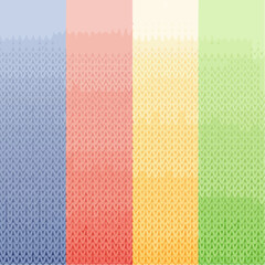 Four Vertical Bands of Pixel Art Gradient From Blue to Green