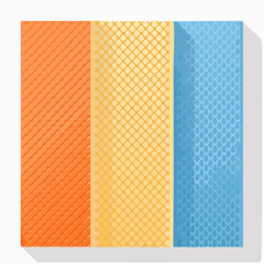 Orange Yellow And Blue Textured Stripes Background