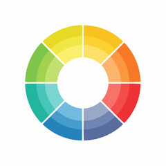 Obraz premium Colorful Circular Chart With Twelve Segments