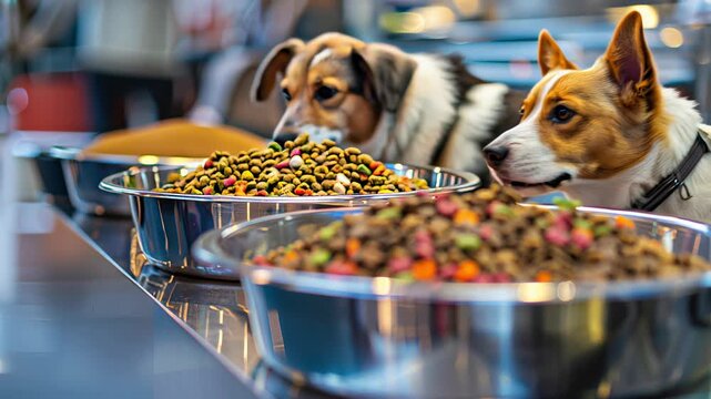 A bowl filled with nutritious dog food, perfect for keeping your furry friend healthy and happy