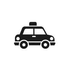 Fototapeta premium Classic Taxi Car Silhouette Vector