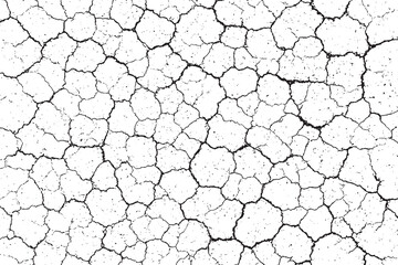 Abstract engraving illustration of cracked dry earth ground texture, retro vintage sketch pattern representing drought, desert, and climate.