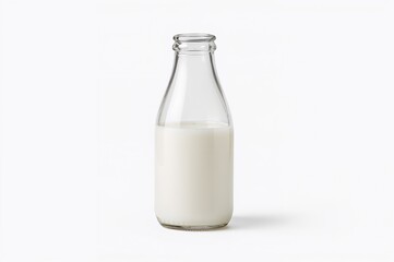 Container of milk. Set against a plain backdrop.