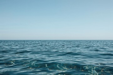 Fototapeta premium Peaceful ocean and sky scenery inspiring fresh thoughts and creativity