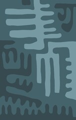 Minimal abstract image for printing. Picture for modern interiors. The picture is painted by hand on a tablet. © neurostructure
