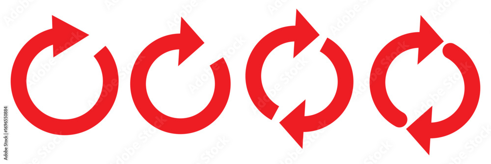 Poster circle arrow icon set. circular arrow icon, refresh, reload, rotation. green recycle vector icon sym