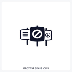 Protest Signs Icon