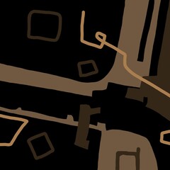 Minimal abstract image for printing. Picture for modern interiors. The picture is painted by hand on a tablet. © neurostructure